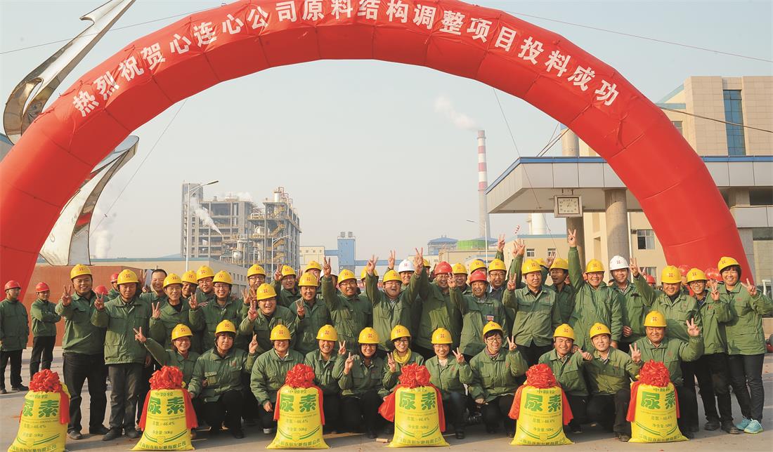 2013年，原料結(jié)構(gòu)調(diào)整項目開車成功